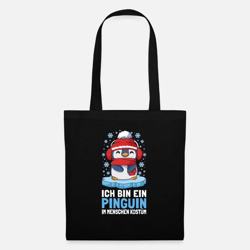 Pinguine Ich Bin Ein Pinguin - Stoffbeutel - Schwarz