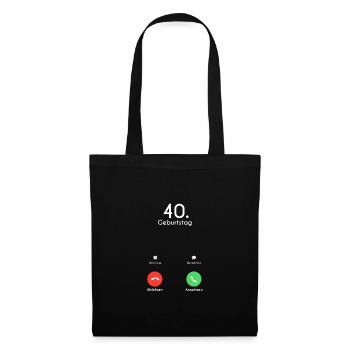 40ème anniversaire appel téléphonique appel - Sac en tissu - noir - Devant
