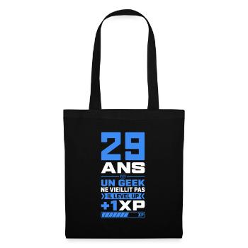 29 Ans Humour Geek 29 Ans Anniversaire Gamer - Sac en tissu - noir - Devant