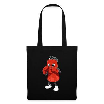 Funny punching bag with boxing gloves - Tote Bag - black - Front