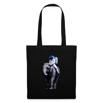 Astronaut on elephant adventure - Tote Bag - black - Front