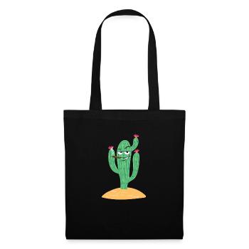 Cactus au cigare - Sac en tissu - noir - Devant