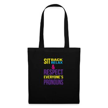 Au-delà de la binarité | Collection Inclusivité 2.0 - Sac en tissu - noir - Devant