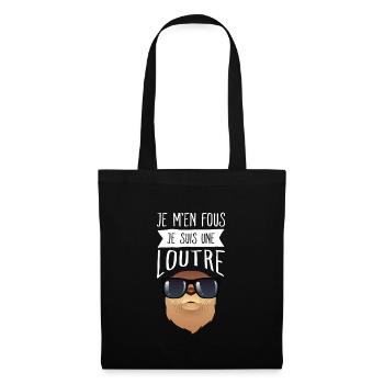 Je M’en Fous Je Suis Une Loutre - Sac en tissu - noir - Devant