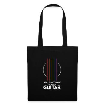 Gitarrist Spruch du kannst nicht zu viele Gitarren - Stoffbeutel - Schwarz - Vorne