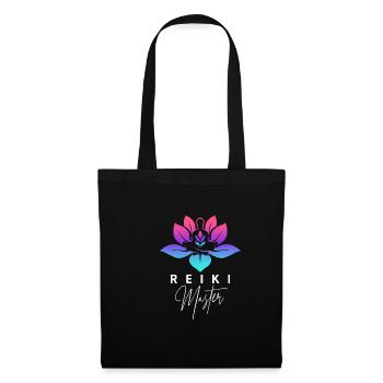 Reiki Meister Energie Therapie Meditation - Stoffbeutel - Schwarz - Vorne