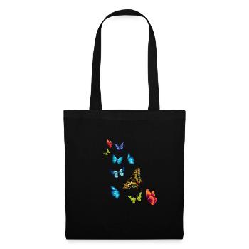 Girls Beautiful Colorful Butterflies - Tote Bag - black - Front