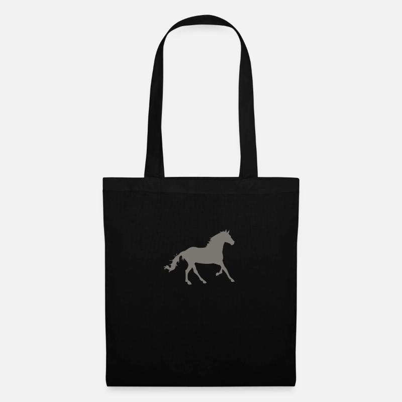 cheval - Sac en tissu - noir
