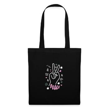 Peace (white) - Tote Bag - black - Front