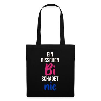 Ein bisschen Bi schadet nue Pansex Spruch Farben - Stoffbeutel - Schwarz - Vorne