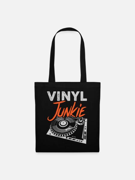 Vinyl junkie - Tote Bag - black