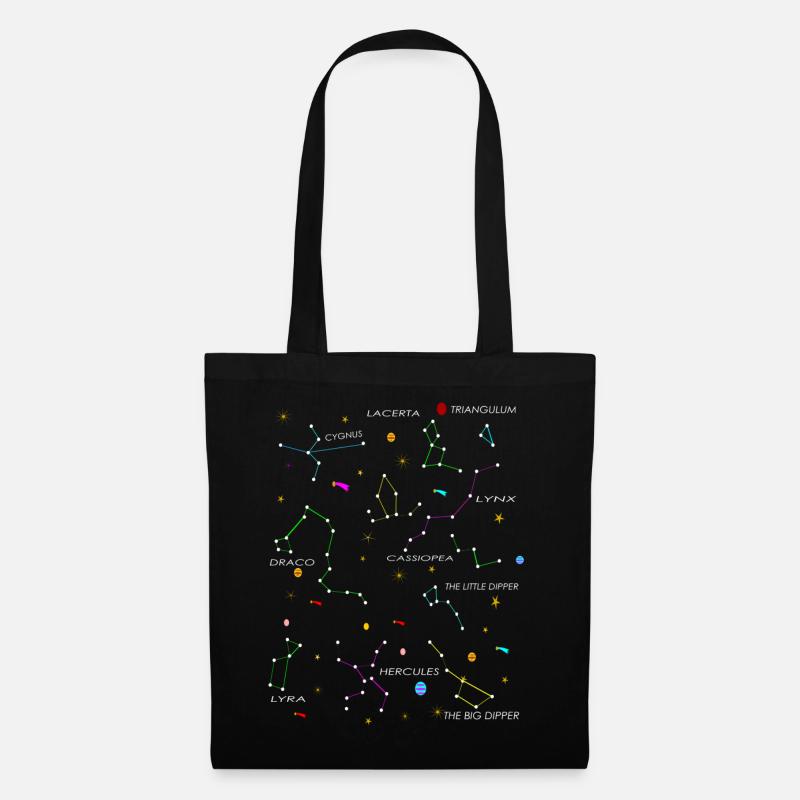 constellations - Sac en tissu - noir