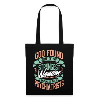psychiatre Psychiatre Psycho cadeau professionnel - Sac en tissu - noir - Devant