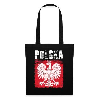 Pologne - Sac en tissu - noir - Devant