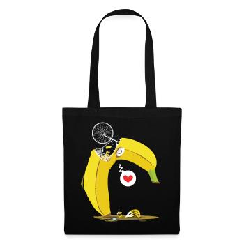 Rennrad Banane - Stoffbeutel - Schwarz - Vorne