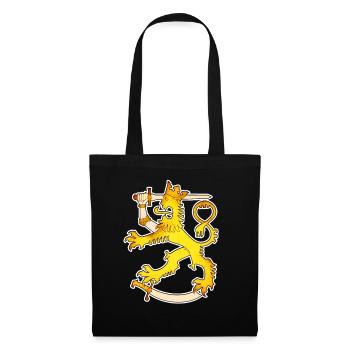 Finlande - Design - Sac en tissu - noir - Devant