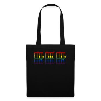 Gitarrenakkord Dad Lgbt - Stoffbeutel - Schwarz - Vorne