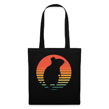 Degus | Funny Degu | Vintage Retro Sun - Tote Bag - black - Front