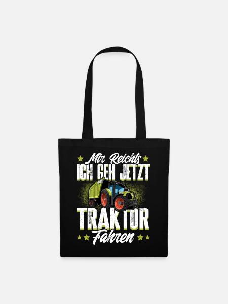 Landwirt Traktor - Stoffbeutel - Schwarz