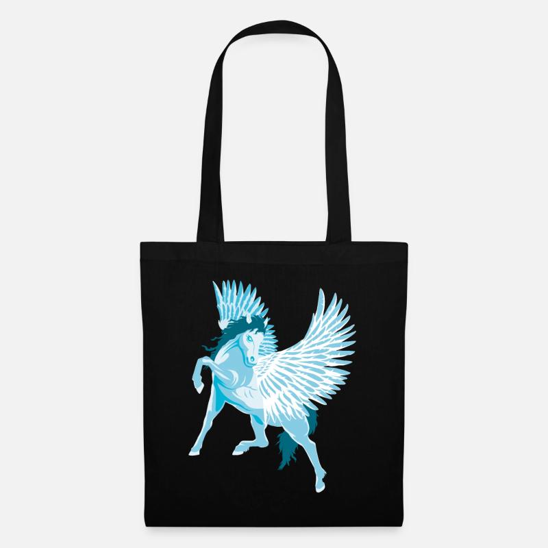 Pegasus Geflügelte Pferde der griechischen Mythologie - Stoffbeutel - Schwarz
