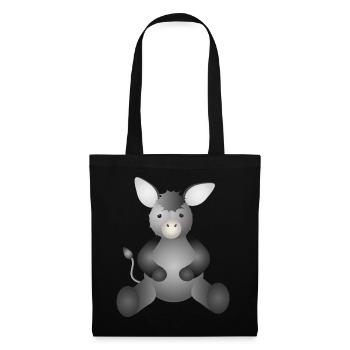 L’âne gris doré est un must pour les amoureux des animaux - Sac en tissu - noir - Devant