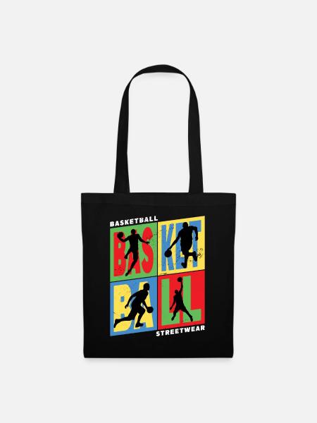 Basketball Basketballspieler Spieler Vintage Retro - Stoffbeutel - Schwarz