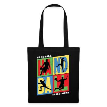 Handball Handball Player Handball Player Vintage Retro - Sac en tissu - noir - Devant