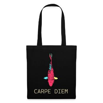 Neon Koi Carpe Diem - Stoffbeutel - Schwarz - Vorne