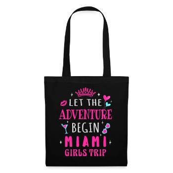 Girls Trip Miami, que l’aventure commence - Sac en tissu - noir - Devant