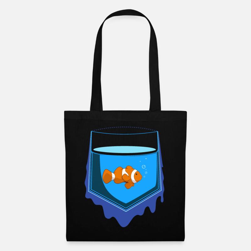 Pocket Fish - Stoffbeutel - Schwarz