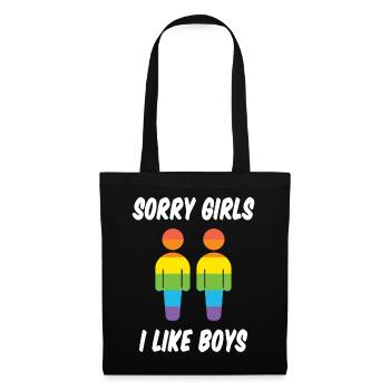 Sorry Girls I Like Boys - Tote Bag - black - Front