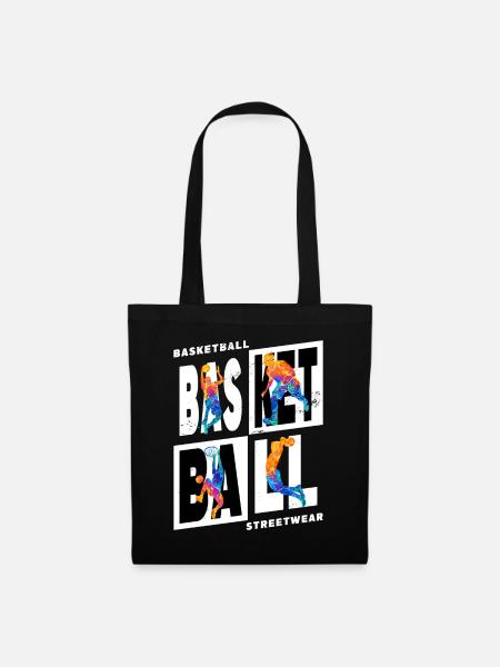 Basketball Basketballspieler Spieler Vintage Bunt - Stoffbeutel - Schwarz