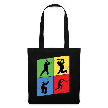Cricket Cricketer Batsman Sport Vintage - Tote Bag - black - Front