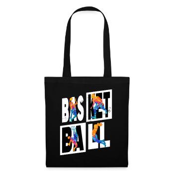 Basketball Basketballspieler Spieler Vintage Bunt - Stoffbeutel - Schwarz - Vorne