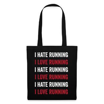 I Love Running - I Hate Running - Tote Bag - black - Front