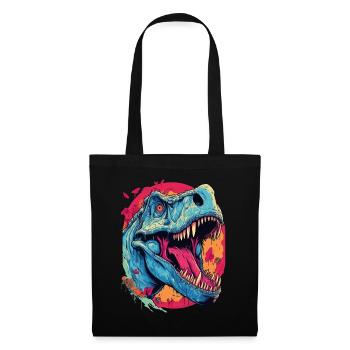 T-Rex Dinosaur Dino Tyrannosaurus Rex Vintage - Tote Bag - black - Front