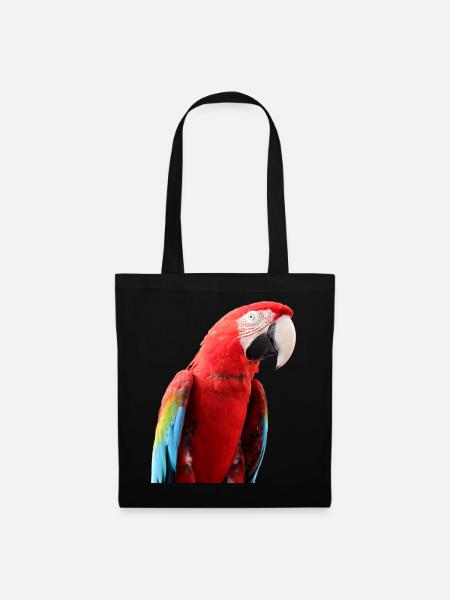Papageien Vogel T-shirt Geschenk - Stoffbeutel - Schwarz