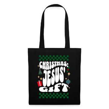 Christmas Jesus Gift - Christians Retro Ugly Xmas - Tote Bag - black - Front