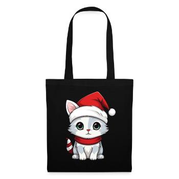 Cat Christmas Christmas Cat Cute Merry Catmas - Tote Bag - black - Front