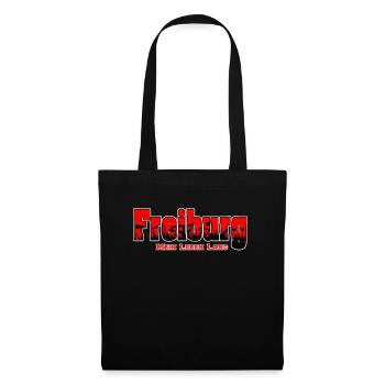 Freiburg Fussball Fans Mein Leben Lang - Stoffbeutel - Schwarz - Vorne