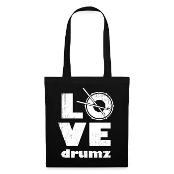 Minimalist Love Drum Design - Tote Bag - black - Front