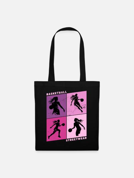 Basketball Frau Basketballerin Basketballspielerin - Stoffbeutel - Schwarz