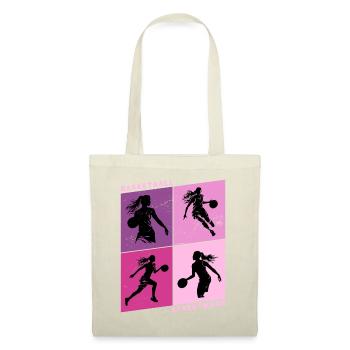 Basket-ball Femme Basketteur Joueur de basket-ball - Sac en tissu - nature - Devant