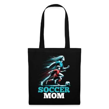 Soccer Mom Fußball Geschenk - Stoffbeutel - Schwarz - Vorne