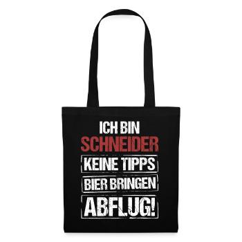 Je suis tailleur - apportez de la bière et partez - Sac en tissu - noir - Devant