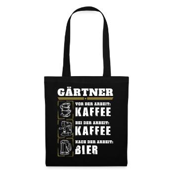 My daily routine as a gardener - Tote Bag - black - Front