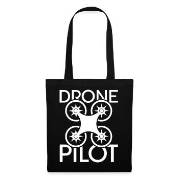 drone pilot Dronen Team Flugzeug coole Sprüche - Stoffbeutel - Schwarz - Vorne