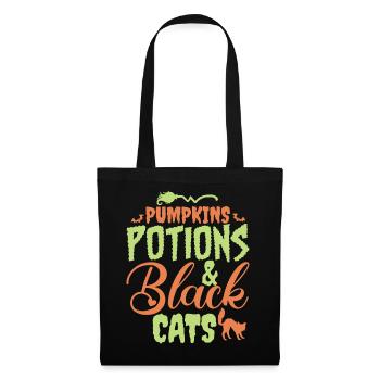 Halloween - Cats and Potions - Tote Bag - black - Front