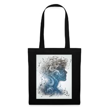 Melodic Mind: Symphony of Thoughts and Notes - Tote Bag - black - Front