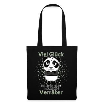 Bonne chance avec les nouveaux collègues Veräter Panda - Sac en tissu - noir - Devant